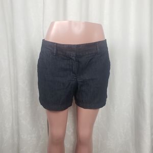 Ann Taylor LOFT Womens Jean Shorts Black Dark Wash